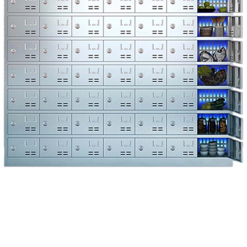 东升顺不锈钢员工食堂消毒碗柜餐厅紫外线高温餐盘餐具柜多格饭盒储物柜70门碗柜 紫外线消毒高清大图