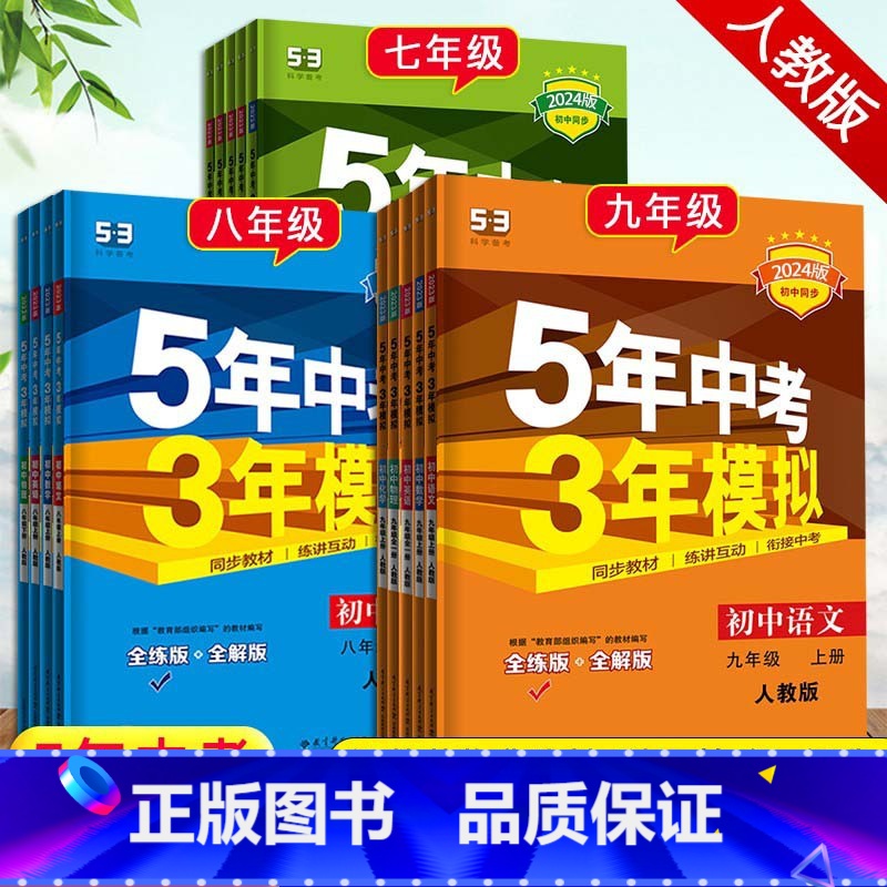 化学[人教版] 九年级下 [正版]2024新版 5年中考3年模拟初中7七8八9九年级上下册数学语文英语地理生物化学人教版