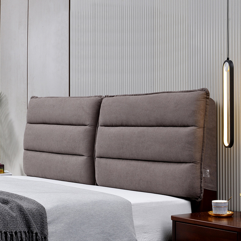 京城派 床头靠垫榻榻米贴墙软包双人大靠背仿羊绒床头罩北欧自粘靠背可拆洗床头软包双人榻榻米靠垫实木床靠垫定制高清大图