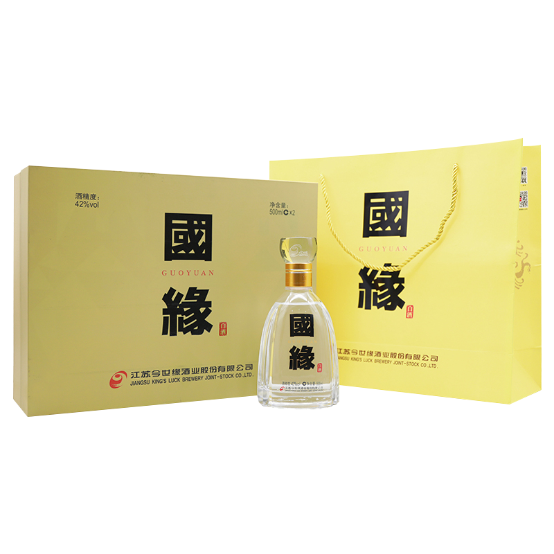今世缘 国缘 四开 幽雅醇厚型 白酒42度500ml*4瓶 整箱装