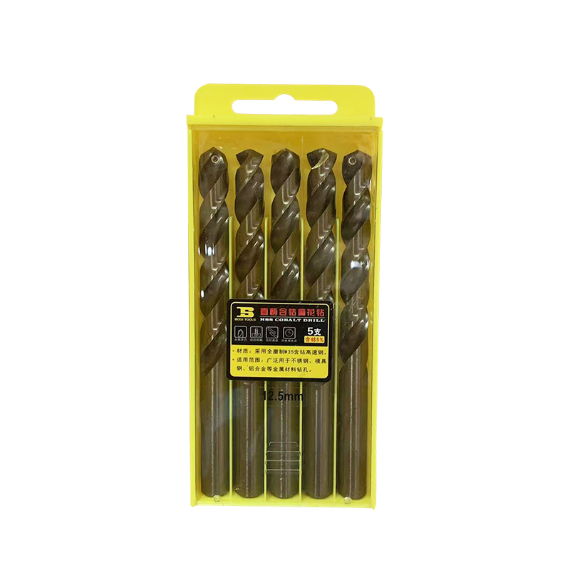 波斯(BOSI)直柄含钴麻花钻(12.5mm/5支)盒高清大图