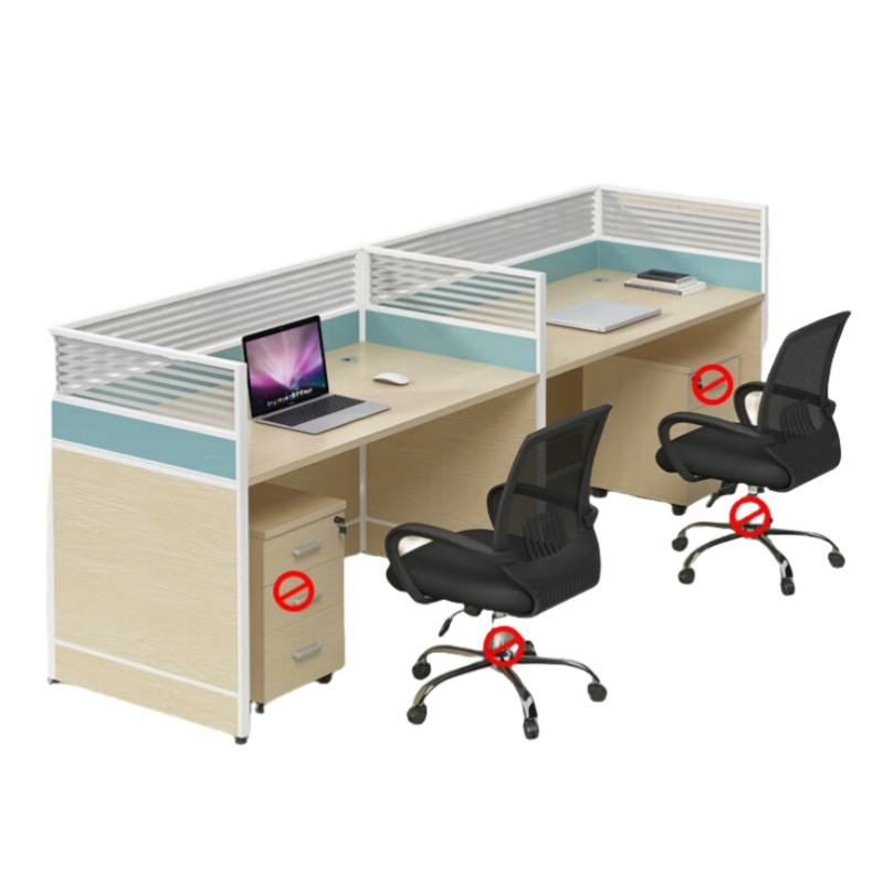 蕃蒂电脑桌双人位台高清大图