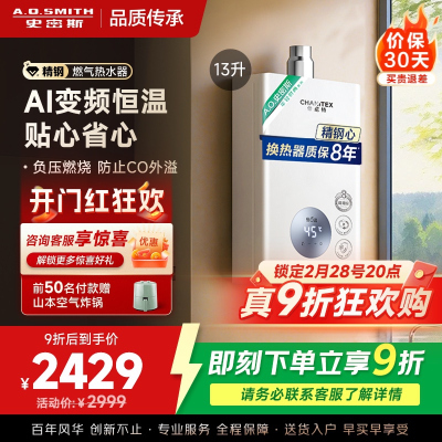 史密斯（A.O.Smith）佳尼特13升 燃气热水器JSQ26-TC1