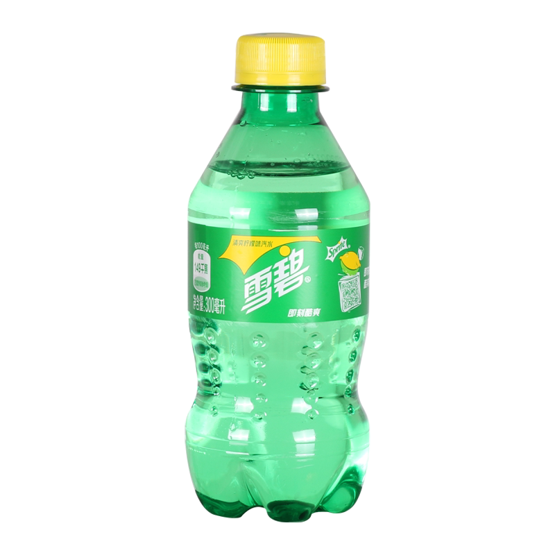 雪碧柠檬味碳酸汽水饮料300ml6瓶