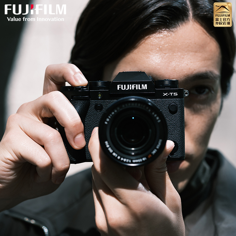 富士(FUJIFILM) X-T5 XT5黑色 16-80mm镜头 微单相机4020万像素7.0档五轴防抖6K30Pxt4升级款 海外版