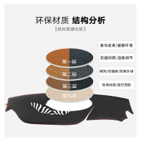 丰田卡罗拉雷凌凯美瑞威驰汉兰达汽车中控台防晒遮光仪表台避光垫 新RAV4荣放(13-18款)黑色黑线 抖音