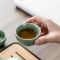 小型家用功夫茶具茶杯陶瓷干泡茶盘托套装组日式简约办公室小茶台 4头青瓷鱼茶具