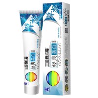 三金西瓜霜草本美bai白牙膏100g家庭装消炎美bai白牙膏去除牙齿渍口气清新成人装