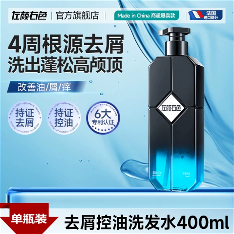 左颜右色 男士专用控油蓬松 微酸洗发水 400g 01版