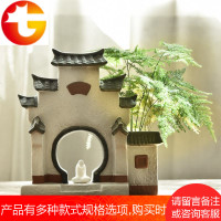 禅意陶瓷小花瓶家居创意茶道茶艺摆件桌面客厅新中式小花盆装饰品