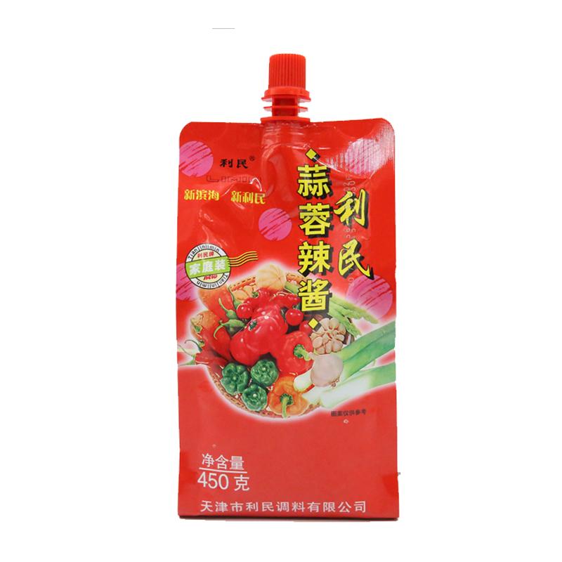 利民天津蒜蓉辣酱450g袋家庭装辣椒酱烧烤酱下饭酱