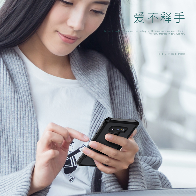 xundd讯迪三星note8手机壳超薄硅胶全包防摔气囊男galaxy盖乐世note8保护套新款个性创意透明磨砂三星not