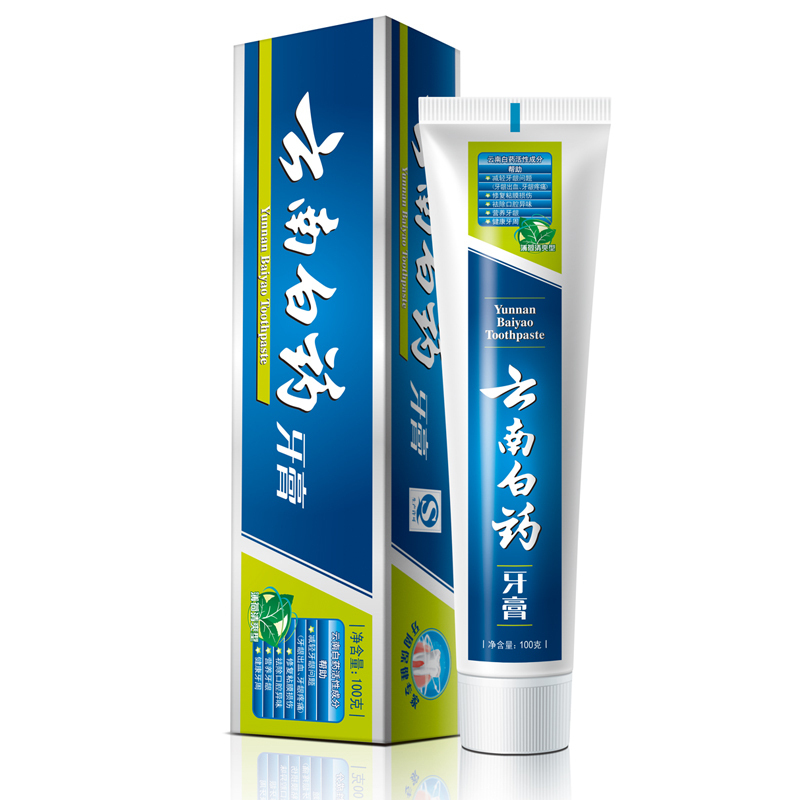 云南白药(YUNNAN BAIYAO)薄荷牙膏 100g/支 (QZZS)