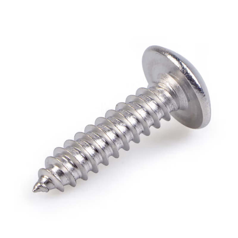 新凯益 304不锈钢盘头自攻螺丝十字圆头螺丝钉 M4.8*13(50个)袋高清大图