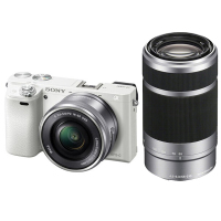 索尼（SONY）ILCE-6000L/ a6000 银色 微单相机入门级 含(16-50/55-210)双镜头套装