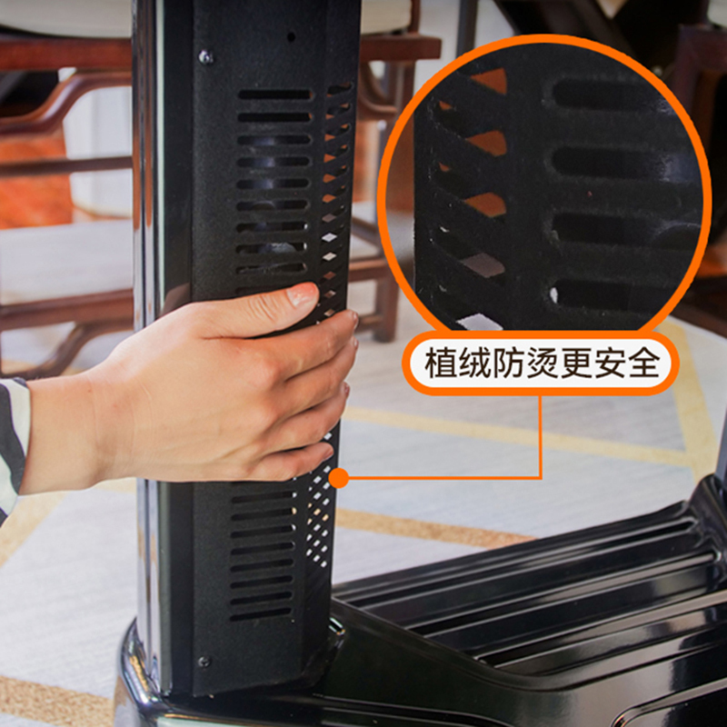 雪中情电暖炉电暖桌取暖桌烤火桌电炉桌电烤炉电烤桌家用多功能火锅电炉餐桌方形取暖器 八面来风80*80CM磨砂钢玻电陶炉