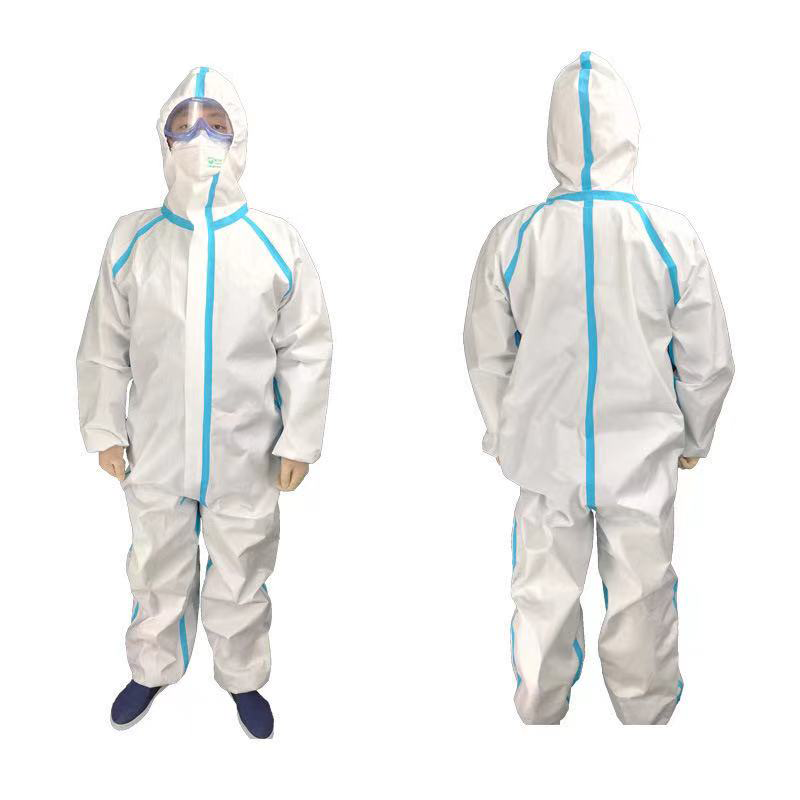 百级 一次性工装防护防化服连体式带帽符合GB19082标准医用隔离衣无纺布医用
