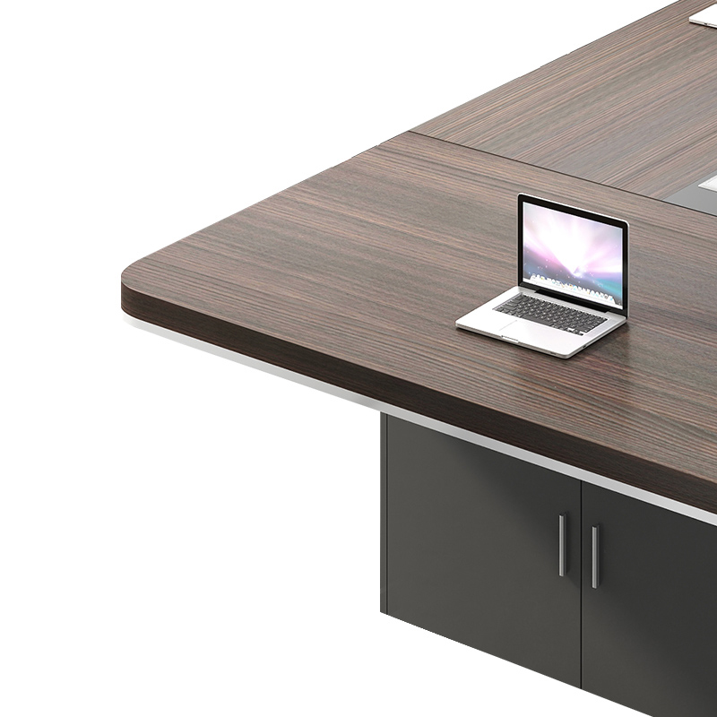 永格会议桌长桌简约现代接待桌椅组合大型洽谈桌培训桌长条桌办公家具4米高清大图