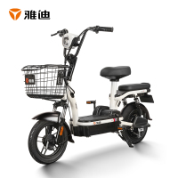 雅迪电动车小金果48V12ah锂电电瓶车踏板代步电动自行车 小金果新塔夫绸白