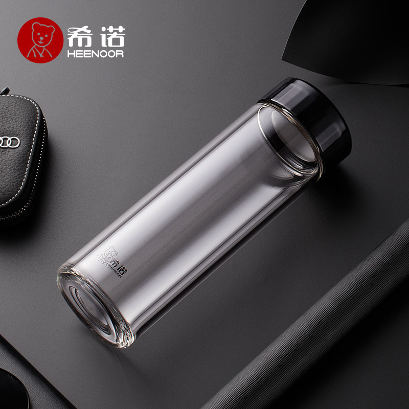 希诺单层玻璃杯耐热加厚水杯子透明水晶玻璃杯