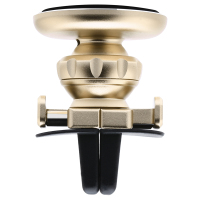 倍思(Baseus)车载支架出风口手机架 360度旋转 多功能手机支架 金属 土豪金