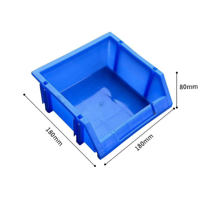 宁储 塑料零件盒 斜口物料盒 180*180*80mm 个高清大图