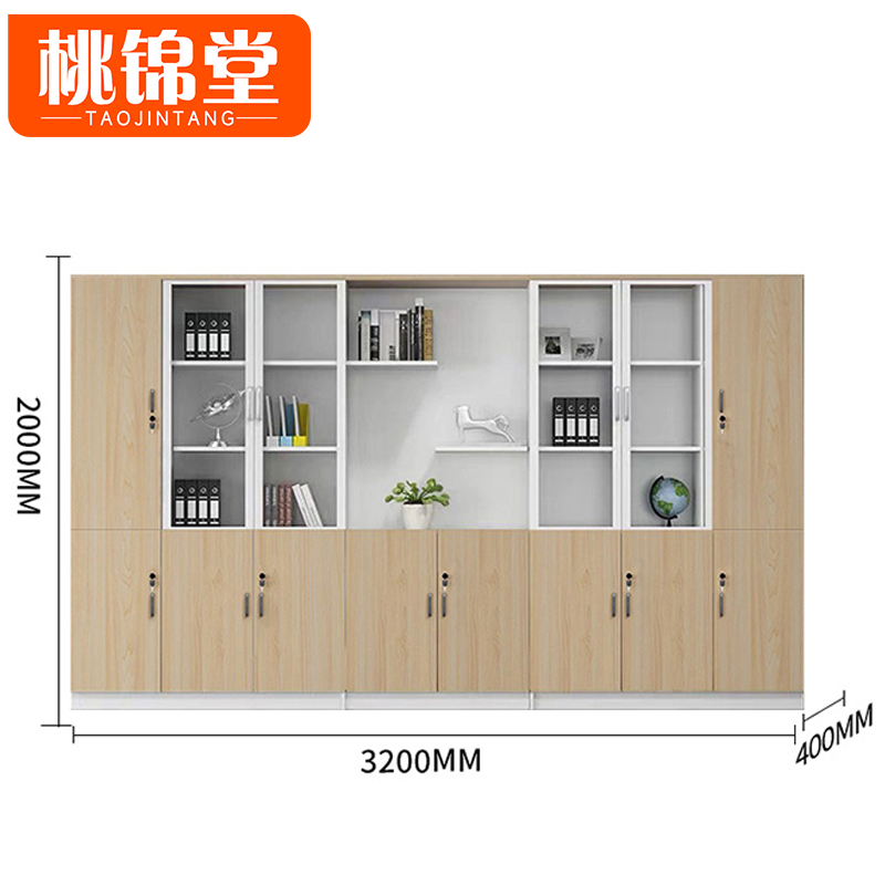 桃锦堂-木质书柜高清大图