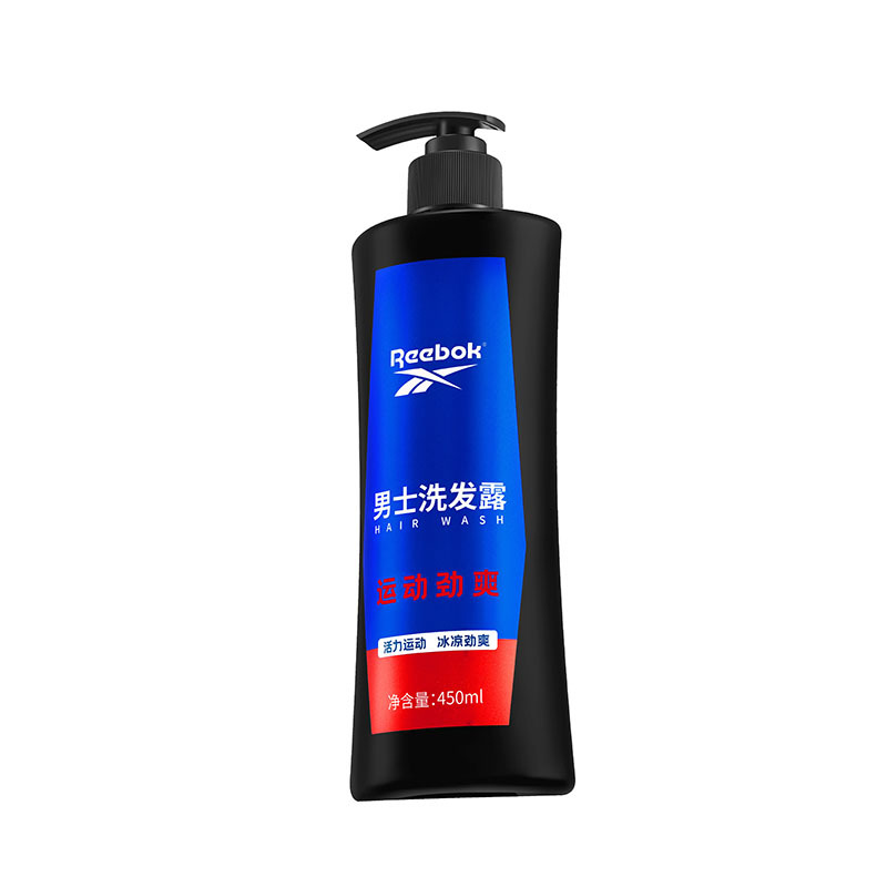 REEBOK锐步男士洗发露-运动劲爽450ml 控油止痒温和清洁去屑洗发露持久留香洗头膏男