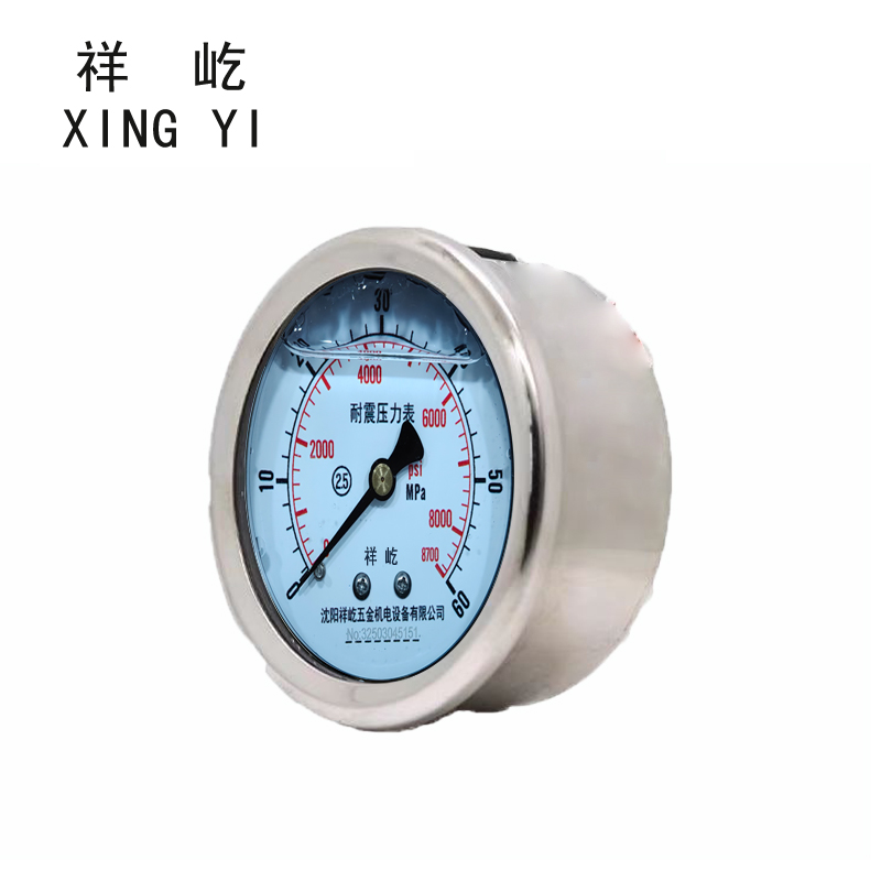 祥屹 耐震压力表轴向 YTN60Z 0-60Mpa 块高清大图