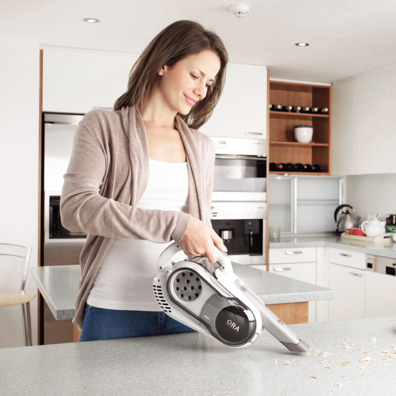 百得(BLACK&DECKER)家用无线手持吸尘器车用小型大吸力吸尘器HVFE2150L-A9 0.45L干式尘盒