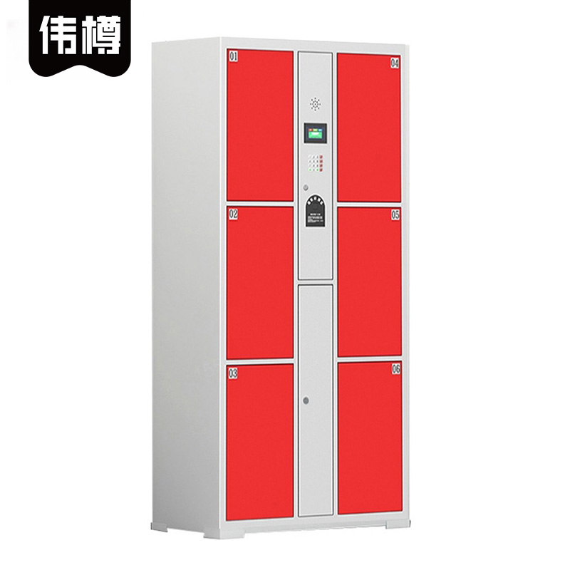 伟樽电子存包柜指纹识别6门850*460*1800mm台高清大图