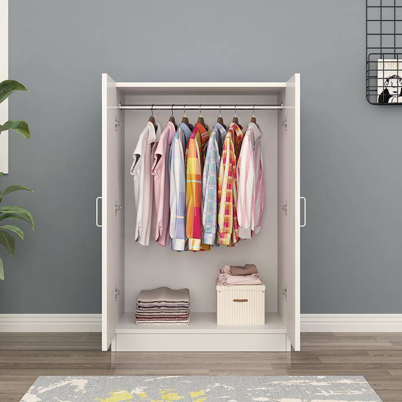 简易实木现代简约经济型3门卧室收纳防霉儿童小衣柜出租房大衣橱