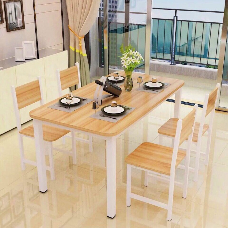 苏宁放心购现代小户型家用简易餐桌椅吃饭桌长方形快餐饭店餐桌组合46人简约A-STYLE家具