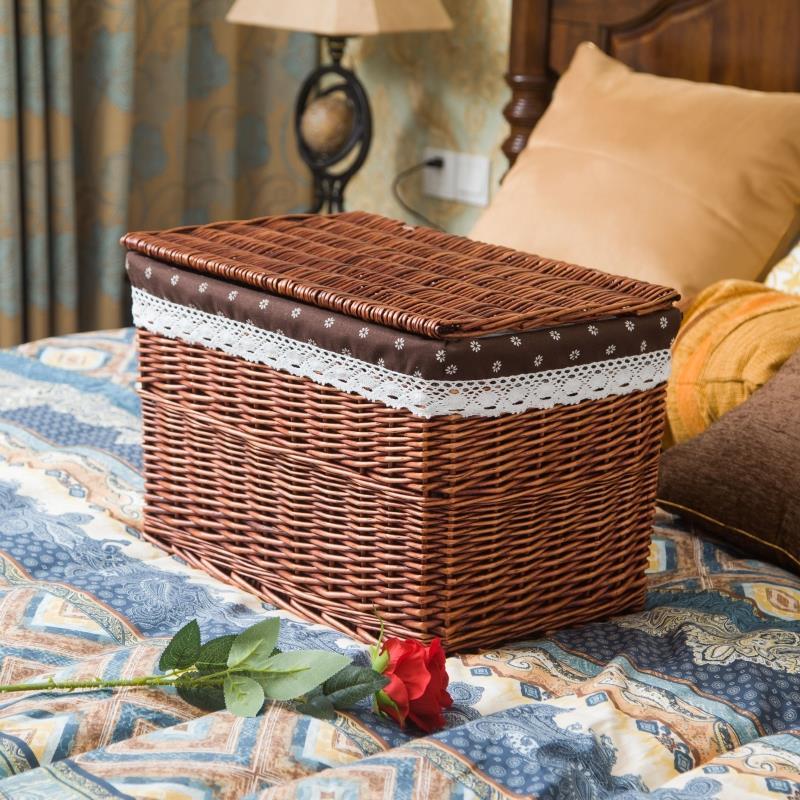 大号柳编藤编收纳筐收纳箱藤编筐收纳篮储物篮箱整理箱藤编请先与客服