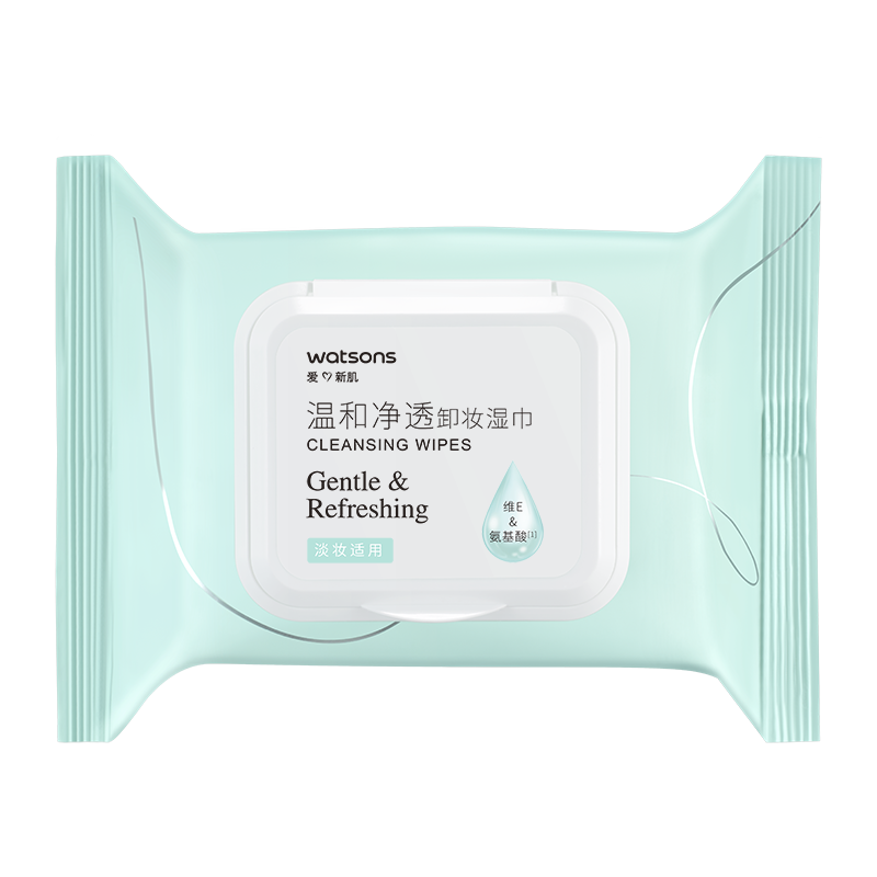 屈臣氏温和净透卸妆湿巾(常规款)25片装高清大图