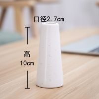 创意简约可爱小清新花瓶迷你客厅桌面水培绿萝插花装饰品陶瓷摆件 小清新01白色
