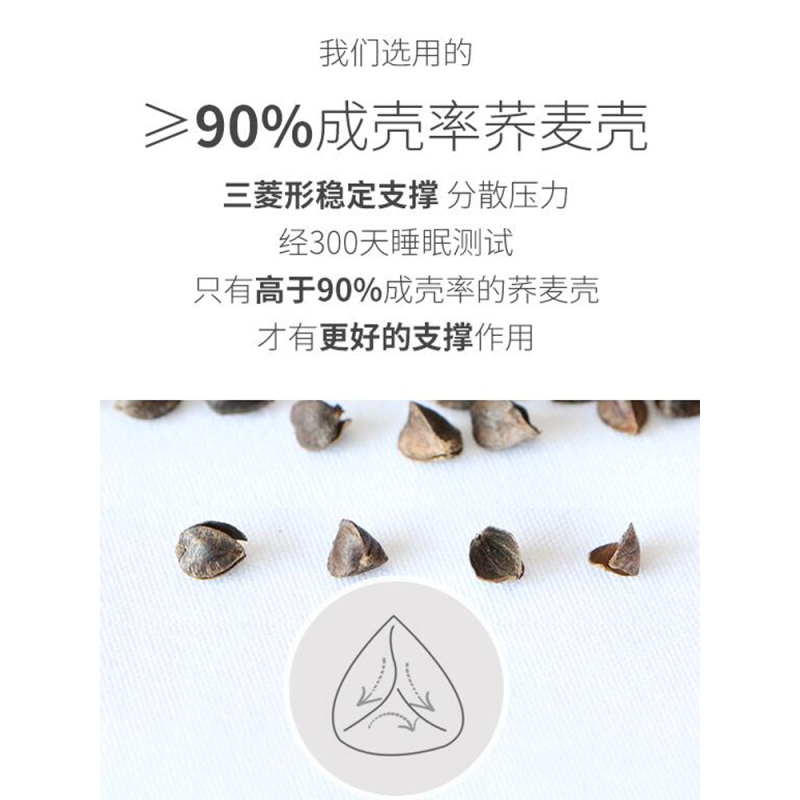 荞麦枕头 成人荞麦皮枕芯儿童双层枕 荞麦颈椎枕护颈枕荞麦皮枕头