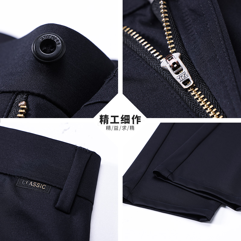 恒源祥夏季薄款桑蚕丝中年男士西裤中老年人爸爸冰丝休闲裤子男裤高清大图