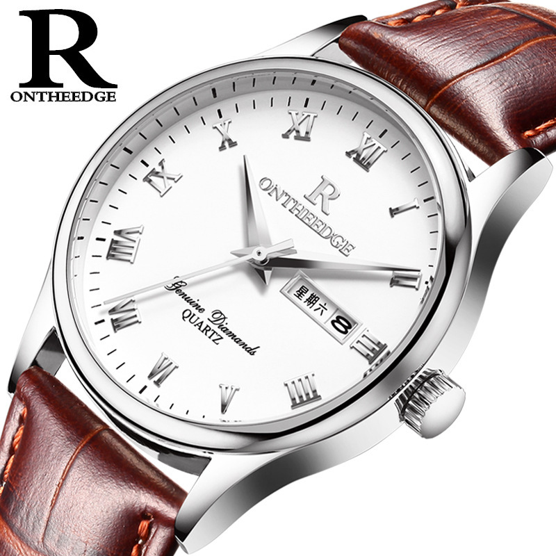 瑞之缘石英表rzy010皮带正品瑞之缘手表男防水石英表男士超薄防水手表商务真皮带圆形时尚腕表 价格图片品牌报价 苏宁易购喜莱福钟表专营店