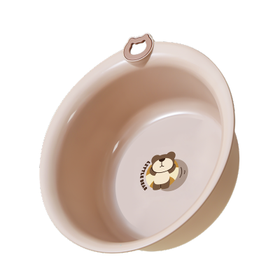 希艺欧O泡熊脸盆(中号)CEO-7756 浅咖色