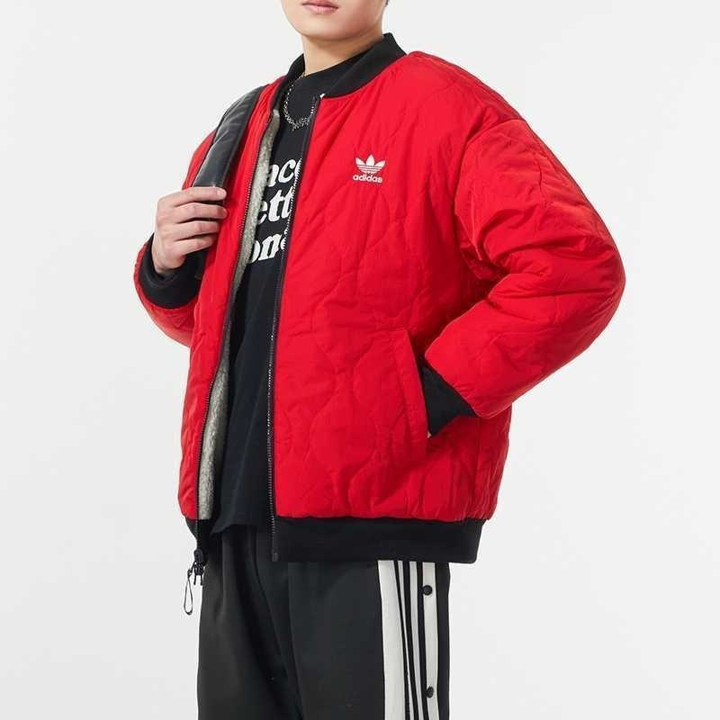 adidas/阿迪达斯三叶草外套运动休闲保暖两面穿男女夹克IX4214 D