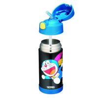 膳魔师THERMOS 儿童 保温用品 保温吸管杯小孩学饮杯婴儿训练杯宝宝便携防漏不锈钢水杯 F4013 DRM001