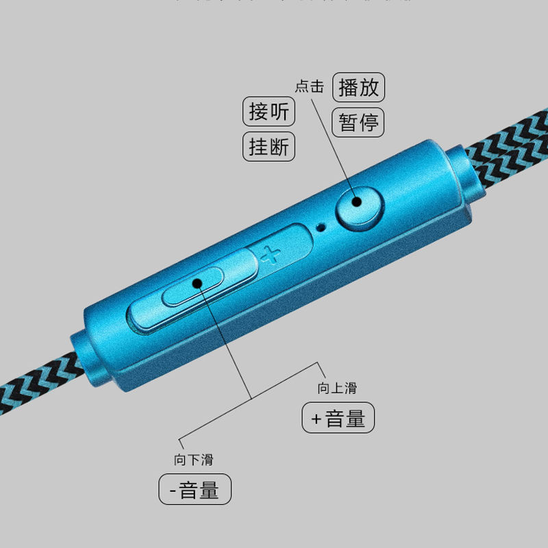 入耳式耳机软硅胶耳塞降噪安卓手机重音带麦有线耳机手机专用吃鸡带麦typec耳机