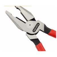 凯尼派克 KNIPEX 02 02 180180mm省力型钢丝钳(抛光头,双色双重材料手柄)