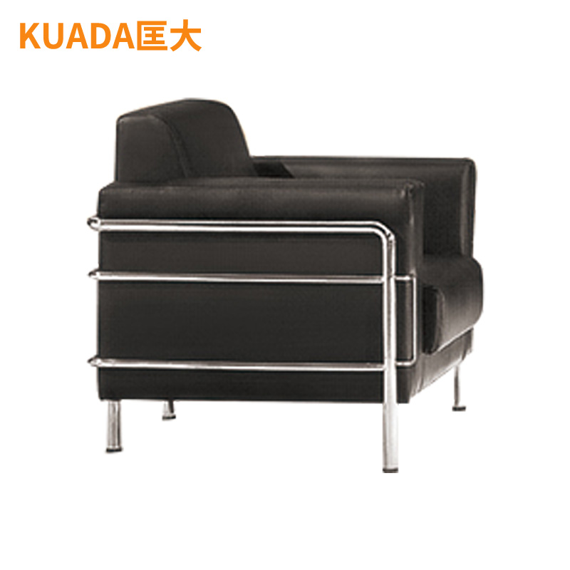 匡大 皮艺沙发商务办公接待单人位沙发KD-E3018-1高清大图