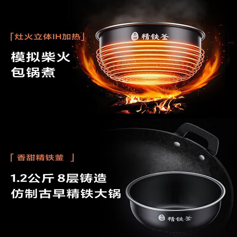 美的(Midea)电饭煲家用IH电磁加热智能电饭锅1300W多功能微压不粘锅内胆 MB-FB50P501高清大图
