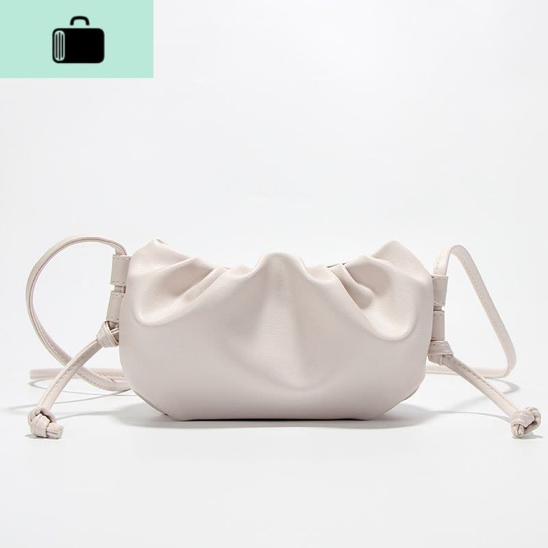 云朵包2020新款女夏时尚百搭褶皱柔软饺子包迷你可爱单肩斜跨小包NEW LAKE女斜挎包图片