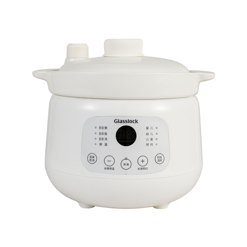 GLASSLOCK 0涂层0塑料辅食电炖锅1L GE-SL01WH