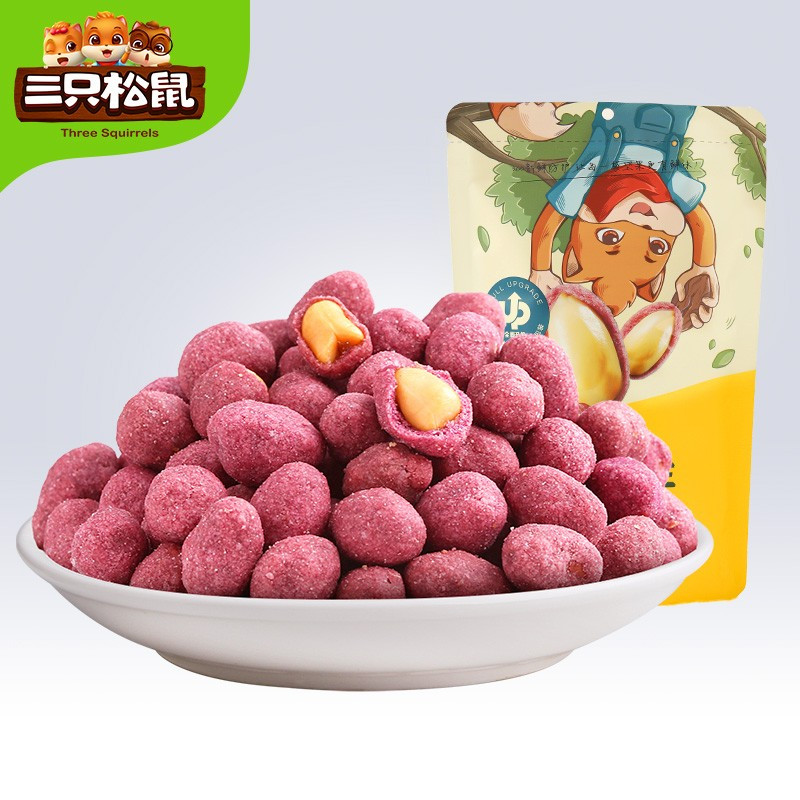 三只松鼠(threesquirrels) 紫薯花生205g 单包装
