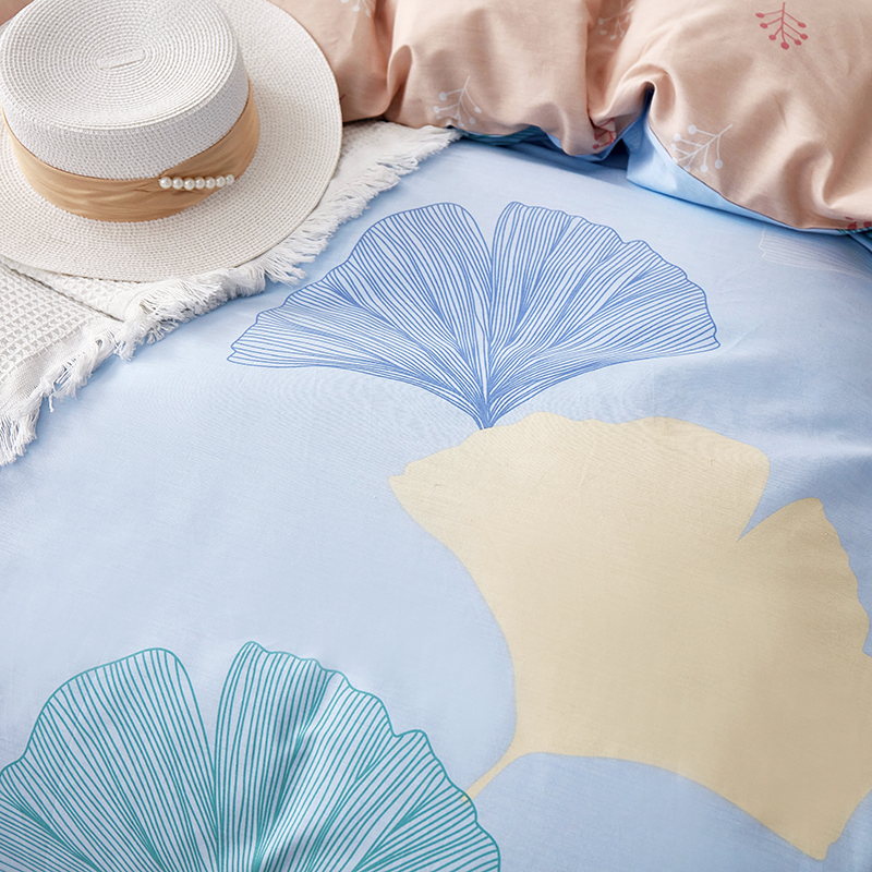 唐纳家纺 全棉四件套-银杏叶 200*230CM- TN-KT22019高清大图